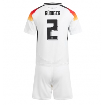 Germania Antonio Rudiger #2 Maglia Gara Casa Repliche Europei 2024 Bambino
